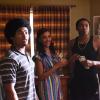 SNOWFALL -- "A Long Time Coming" -- Season 1, Episode 6 (Airs Wednesday, August 9, 10:00 pm/ep) -- Pictured: (l-r) Isaiah John as Leon Simmons, Reign Edwards as Melody Wright, Malcolm Mays as Kevin. CR: Ray Mickshaw/FX