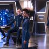 "Si Vis Pacem, Para Bellum" -- Episode 108 -- Pictured (l-r): Jason Isaacs as Captain Gabriel Lorca; Sonequa Martin-Green as First Officer Michael Burnham; Shazad Latif as Lieutenant Ash Tyler of the CBS All Access series STAR TREK: DISCOVERY. Photo Cr: Michael Gibson/CBS   ÃÂ© 2017 CBS Interactive. All Rights Reserved.