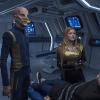 "The Wolf Inside"-- Episode 111 -- Pictured (l-r): Doug Jones as Saru; Mary Wiseman as Cadet Sylvia Tilly of the CBS All Access series STAR TREK: DISCOVERY. Photo Cr: Ben Mark Holzberg/CBS ÃÂ© 2017 CBS Interactive. All Rights Reserved.
