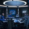 "The War Without, the War Within" -- Episode 114 -- Pictured (l-r): Anthony Rapp as Lieutenant Paul Stamets; Doug Jones as Saru; Sonequa Martin-Green as Michael Burnham; James Frain as Ambassador Sarek ; Jayne Brook as Admiral Cornwell of the CBS All Access series STAR TREK: DISCOVERY. Photo Cr: Jan Thijs/CBS ÃÂ© 2017 CBS Interactive. All Rights Reserved.