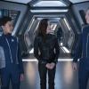 Ep #205 - Pictured (l-r): Sonequa Martin-Green as Michael Burnham; Michelle Yeoh as Captain Philippa Georgiou; Anson Mount as Captain Pike; of the CBS All Access series STAR TREK: DISCOVERY. Photo Cr: Michael Gibson/CBS ÃÂ© 2018 CBS Interactive. All Rights Reserved.