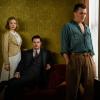 STRANGE ANGEL - Pictured (l-r): Bella Heathcote as Susan Parsons; Jack Reynor as Jack Parsons; Rupert Friend as Ernest Donovan. Photo Cr: Frank W. Ockenfels III/CBS ÃÂ©2018 CBS Interactive, Inc. All Rights Reserved.