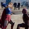 "Red Faced" -- Personal and professional stress get the better of Kara when she goes too far during a training exercise against Red Tornado, a military cyborg commissioned by Lucy Lane\'s father, General Sam Lane, on SUPERGIRL, Monday, Nov. 30 (8:00-9:00 PM, ET) on the CBS Television Network. Pictured left to right: Melissa Benoist and Iddo Goldberg as Red Tornado Photo: Darren Michaels/CBS ÃÂ©2015 CBS Broadcasting, Inc. All Rights Reserved