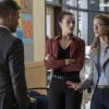 Supergirl -- "Damage" -- SPG305b_0160.jpg -- Pictured (L-R): Adrian Pasdar as Morgan Edge, Katie McGrath as Lena Luthor, and Melissa Benoist as Kara -- Photo: Jeff Weddell/The CW -- ÃÂ© 2017 The CW Network, LLC. All Rights Reserved
