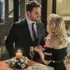 Supergirl -- "Crisis on Earth-X, Part 1" -- SPG308a_0024.jpg -- Pictured (L-R): Stephen Amell as Oliver Queen and Emily Bett Rickards as Felicity Smoak -- Photo: Bettina Strauss/The CW -- ÃÂ© 2017 The CW Network, LLC. All Rights Reserved