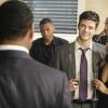 Supergirl -- "Crisis on Earth-X, Part 1" -- SPG308a_0476.jpg -- Pictured (L-R): Grant Gustin as Barry Allen and Candice Patton as Iris West -- Photo: Bettina Strauss/The CW -- ÃÂ© 2017 The CW Network, LLC. All Rights Reserved