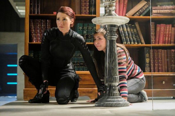 Supergirl -- "Shelter From the Storm" -- Image Number: SPG318b_0197.jpg -- Pictured (L-R): Chyler Leigh as Alex and Emma Tremblay as Ruby Arias -- Photo: Bettina Strauss/The CW -- ÃÂ© 2018 The CW Network, LLC. All rights reserved.