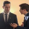 Supergirl -- "All About Eve" -- Image Number: SPG417b_0204_f.r.jpg -- Pictured (L-R): Sam Witwer as Ben Lockwood/Agent Liberty and Graham Verchere as George Lockwood -- Photo: Bettina Strauss/The CW -- ÃÂ© 2019 The CW Network, LLC. All Rights Reserved.