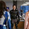 Supergirl -- "American Dreamer" -- Image Number: SPG419a_0085b.jpg -- Pictured (L-R): Nicole Maines as Nia Nal/Dreamer, Sam Witwer as Ben Lockwood/Agent Liberty and Melissa Benoist as Kara/Supergirl -- Photo: Diyah Pera/The CW -- ÃÂ© 2019 The CW Network, LLC. All Rights Reserved.