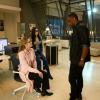 Supergirl -- "American Dreamer" -- Image Number: SPG419a_BTS_0422b.jpg -- Pictured (L-R): Behind the scenes with Melissa Benoist, Nicole Maines and David Harewood -- Photo: Diyah Pera/The CW -- ÃÂ© 2019 The CW Network, LLC. All Rights Reserved.