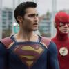Supergirl -- "Crisis on Infinite Earths: Part One" -- Image Number: SPG509c_0168r.jpg -- Pictured (L-R): Tyler Hoechlin as Clark Kent/Superman and Grant Gustin as The Flash -- Photo: Dean Buscher/The CW -- © 2019 The CW Network, LLC. All Rights Reserved.