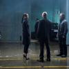 Supergirl -- "Back From The Future Ð Part One" -- Image Number: SPG511A_0160b.jpg -- Pictured (L-R): Katie McGrath as Lena Luthor, Jon Cryer as Lex Luthor and Jesse Rath as Brainiac-5 -- Photo: Dean Buscher/The CW -- © 2020 The CW Network, LLC. All rights reserved.