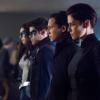 Supergirl -- "Back From The Future Ð Part One" -- Image Number: SPG511B_0316b.jpg -- Pictured (L-R): Nicole Maines as Nia Nal/Dreamer, Jeremy Jordan as Winn Schott, Jesse Rath as Brainiac-5 and Chyler Leigh as Alex Danvers -- Photo: Dean Buscher/The CW -- © 2020 The CW Network, LLC. All rights reserved.