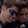Supergirl -- "Back From The Future Ð Part One" -- Image Number: SPG511C_0001.jpg -- Pictured (L-R): Jeremy Jordan as Winn Schott and Chyler Leigh as Alex Danvers -- Photo: The CW -- © 2020 The CW Network, LLC. All rights reserved.