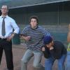 SURVIVING JACK: Frankie (Connor Buckley, second from L), Mikey (Tyler Foden, third from L) and   George (Kevin Hernandez, R) ask Jack (Christopher Meloni, L) to coach them for varsity baseball tryouts in the &quot;Gonna Make You Sweat&quot; episode of SURVIVING JACK airing Thursday, April 3 (9:30-10:00 PM ET/PT) on FOX. &#xa9;2014 Fox Broadcasting Co. CR: Carin Baer/FOX