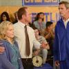 SURVIVING JACK: Joanne (Rachael Harris, L) and Jack (Christopher Meloni, C) chat with the wrestling coach (guest star Neil Flynn, L) in the &quot;She Drives Me Crazy&quot; episode of SURVIVING JACK airing Thursday, May 1 (9:30-10:00 PM ET/PT) on FOX. &#xa9;2014 Fox Broadcasting Co. CR: Erica Parise/FOX