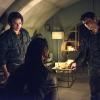 The 100 -- "Reapercussions" -- Image: HU203a_0235 -- Pictured (L-R): Thomas McDonell as Finn and Bob Morley as Bellamy -- Photo: Cate Cameron /The CW -- ÃÂ© 2014 The CW Network, LLC. All Rights Reserved