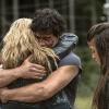 The 100 -- "Human Trials" -- Image: HU205B_0291 -- Pictured (L-R): Eliza Taylor as Clarke, Bob Morley as Bellamy and Marie Avgeropoulos as Octavia -- Photo: Cate Cameron/The CW -- ÃÂ© 2014 The CW Network, LLC. All Rights Reserved