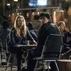 The 100 -- " Fog of War " -- Image: HU206A_0340 -- Pictured (L-R): Eliza Taylor as Clarke and Bob Morley as Bellamy -- Photo: Cate Cameron/The CW -- ÃÂ© 2014 The CW Network, LLC. All Rights Reserved