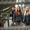 The 100 -- "Spacewalker" -- Image: HU208b_0191 -- Pictured (L-R): Bob Morley as Bellamy, Paige Turco as Abby, and Eliza Taylor as Clarke -- Photo: Diyah Pera/The CW -- ÃÂ© 2014 The CW Network, LLC. All Rights Reserved
