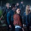 The 100 -- "Spacewalker" -- Image: HU208b_0422 -- Pictured (L-R): Thomas McDonell as Finn, Lindsey Morgan as Raven and Eliza Taylor as Clarke -- Photo: Diyah Pera/The CW -- ÃÂ© 2014 The CW Network, LLC. All Rights Reserved