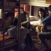 The 100 -- "Remember Me" -- Image: HU209A_0220 -- Pictured (L-R): Chris Larkin as Monty, Jarod Joseph as Miller, Eve Harlow as Maya, and Devon Bostick as Jasper -- Photo: Cate Cameron/The CW -- ÃÂ© 2015 The CW Network, LLC. All Rights Reserved