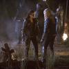 The 100 -- "Bodyguards of Lies" -- Image: HU214B_0260 -- Pictured (L-R): Marie Avgeropoulos as Octavia and Eliza Taylor as Clarke -- Photo: Cate Cameron/The CW -- ÃÂ© 2015 The CW Network, LLC. All Rights Reserved