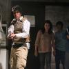 The 100 -- "Blood Must Have Blood, Part One" -- Image HU215A_0248 -- Pictured (L-R): Bob Morley as Bellamy, Eve Harlow as Maya, Chris Larkin as Monty, and Devon Bostick as Jasper -- Credit: Diyah Pera/The CW -- ÃÂ© 2015 The CW Network, LLC. All Rights Reserved