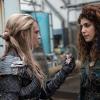 The 100 -- "Red Sky at Morning" -- ImageÃÂ HU314a_0157 -- Pictured (L-R): Eliza Taylor as Clarke and Nadia Hilker as Luna -- Credit: Diyah Pera/The CW -- ÃÂ© 2016 The CW Network, LLC. All Rights Reserved