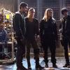 The 100 -- "Perverse Instantiation - Part One" -- Image: HU315b_0404 -- Pictured (L-R): Devon Bostick as Jasper, Lindsey Morgan as Raven, Chelsey Reist as Harper, and Chris Larkin as Monty -- Photo: Dean Buscher/The CW -- ÃÂ© 2016 The CW Network, LLC. All Rights Reserved