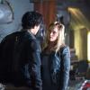 The 100 -- "The Four Horsemen" -- Image HU403a_0307 -- Pictured (L-R): Bob Morley as Bellamy and Eliza Taylor as Clarke -- Credit: Diyah Pera/The CW -- ÃÂ© 2017 The CW Network, LLC. All Rights Reserved