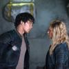 The 100 -- "The Four Horsemen" -- Image HU403a_0337 -- Pictured (L-R): Bob Morley as Bellamy and Eliza Taylor as Clarke -- Credit: Diyah Pera/The CW -- ÃÂ© 2017 The CW Network, LLC. All Rights Reserve