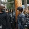 The 100 -- "A Lie Guarded" -- Image HU404a_0296 -- Pictured (L-R): Isaiah Washington as Jaha, Chris Larkin as Monty, and Chelsey Reist as Harper -- Credit: Bettina Strauss/The CW -- ÃÂ© 2017 The CW Network, LLC. All Rights Reserved