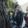 The 100 -- "A Lie Guarded" -- Image HU404b_0029 -- Pictured (L-R): Nadia Hilker as Luna, Richard Harmon as Murphy and Lindsey Morgan as Raven -- Credit: Bettina Strauss/The CW -- ÃÂ© 2017 The CW Network, LLC. All Rights Reserved