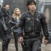 The 100 -- "We Will Rise" -- Image HU406a_0078 -- Pictured (L-R): Zachary McGowan as Roan, Eliza Taylor as Clarke, and Bob Morley as Bellamy -- Credit: Cate Cameron/The CW -- ÃÂ© 2017 The CW Network, LLC. All Rights Reserved
