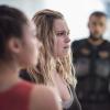 The 100 -- "God Complex" -- Image HU408b_0344 -- Pictured (L-R): Lindsey Morgan as Raven, Eliza Taylor as Clarke, and Jarod Joseph as Miller -- Credit: Dean Buscher/The CW -- ÃÂ© 2017 The CW Network, LLC. All Rights Reserved