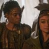 The 100 -- "DNR" -- Image HU410b_0094 -- Pictured (L-R): Adina Porter as Indra and Tati Gabrielle as Gaia -- Credit: Jeff Weddell /The CW -- ÃÂ© 2017 The CW Network, LLC. All Rights Reserved
