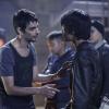 The 100 -- "The Other Side" -- Image HU411a_0062 -- Pictured (L-R): Devon Bostick as Jasper and Chris Larkin as Monty -- Credit: Bettina Strauss/The CW -- ÃÂ© 2017 The CW Network, LLC. All Rights Reserved