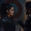 The 100 -- "Praimfaya" -- Image HU413a_0354 -- Pictured (L-R): Marie Avgeropoulos as Octavia and Adina Porter as Indra -- Credit: Diyah Pera/The CW -- ÃÂ© 2017 The CW Network, LLC. All Rights Reserved