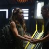 The 100 -- "Sanctum" -- Image Number: HU601a_0435r.jpg -- Pictured (L-R): Lindsey Morgan as Raven and Jordan Bolger as Shaw -- Photo: Sergei Bachlakov/The CW -- ÃÂ© 2019 The CW Network, LLC. All rights reserved.