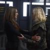 The 100 -- "Sanctum" -- Image Number: HU601a_0570r.jpg -- Pictured (L-R): Paige Turco as Abby and Eliza Taylor as Clarke -- Photo: Sergei Bachlakov/The CW -- ÃÂ© 2019 The CW Network, LLC. All rights reserved.