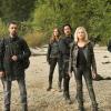 The 100 -- "Sanctum" -- Image Number: HUN601b_0157r.jpg -- Pictured (L-R): Jordan Bolger as Shaw, Sachin Sahel as Jackson, Tasya Teles as Echo, Bob Morley as Bellamy, Eliza Taylor as Clarke and Jarod Joseph as Miller -- Photo: Diyah Pera/The CW -- ÃÂ© 2019 The CW Network, LLC. All Rights Reserved.