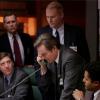 THE AMERICANS -- "Travel Agents" Episode 407 (Airs, Wednesday, April 27, 10:00 pm/ep) -- Pictured: (standing, l-r) Cotter Smith as Deputy Attorney General, Noah Emmerich as Stan Beeman, Richard Thomas as Agent Frank Gaad; (seated, right) Brandon J. Dirden as Agent Aderholt. CR: Eric Liebowitz/FX