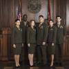 THE CODE will have a special premiere on Tuesday, April 9 (9:00-10:00 PM, ET/PT) before it moves into its regular Monday time period on April 15 (9:00-10:00 PM, ET/PT), after MAGNUM P.I. completes its season order. THE CODE is a drama about the military\'s brightest minds who take on our country\'s toughest legal challenges, inside the courtroom and out, in the only law office in the world where every attorney is trained as a prosecutor, a defense lawyer, an investigator - and a Marine. Pictured (L-R)  Phillipa Soo as Lieutenant Harper Li, Ato Essandoh as Major Trey Ferry, Dana Delany as Colonel Glenn Turnbull, Luke Mitchell as Captain John "Abe" Abraham, Anna Wood as Captain Maya Dobbins and Raffi Barsoumian as Warrant Officer Rami Ahmadi  Photo: Mark Schafer/CBSÃÂ©2018 CBS Broadcasting, Inc. All Rights Reserved