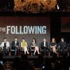 2013 FOX WINTER TCA:  : THE FOLLOWING:L-R: cast members Kyle Catlett, Adan Canto, Nico Tortorella, Valorie Curry, Annie Parisse, Shawn Ashmore, Natalie Zea, James Purefoy, Kevin Bacon, and Creator/Executive Producer Kevin Williamson answer questions from television critics during the 2013 FOX WINTER TCA at the Langham Hotel, Tuesday, Jan. 8 at the Langham Hotel in Pasadena CA.  CR: Frank Micelotta/FOX