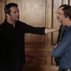 THE FOLLOWING: Joe Carroll (James Purefoy, L) gives followers Vince (guest star Christopher Denham, C) and Roderick (guest star Warren Kole, R) some advice in the &quot;Whips &amp; Regret&quot; episode of THE FOLLOWING airing Monday, April 1 (9:00-10:00 PM ET/PT) on FOX. &#xa9;2013 Fox Broadcasting Co. CR: Giovanni Ruffino/FOX