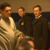 THE FOLLOWING: Weston (Shawn Ashmore, second from L), Ryan Hardy (Kevin Bacon, third from L) and Agent Parker (Annie Parisse, R) walk through the town evacuation center in the &quot;The End is Near&quot; episode of THE FOLLOWING airing Monday, April 22 (9:00-10:00 PM ET/PT) on FOX. &#xa9;2013 Fox Broadcasting Co. Cr: Barbara Nitke/FOX