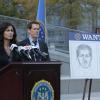 THE FOLLOWING: Ryan (Kevin Bacon, R) and Agent Mendez (Valerie Cruz, L) address the press in the "Exposed" episode of THE FOLLOWING airing Monday, March 16 (8:00-10:00 PM ET/PT) on FOX. ©2015 Fox Broadcasting Co. CR: Giovanni Rufino/FOX