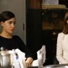 "Sweeney Agonistes" Ep 109-- Episodic coverage of THE GOOD FIGHT. Pictured (l-r): Cush Jumbo as Lucca Quinn, Rose Leslie as Maia Rindell. Photo Cr: Patrick Harbron/CBS ÃÂ©2017 CBS Interactive, Inc. All Rights Reserved