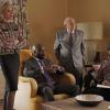 "Day 471" -- Episode 210 -- Pictured (l-r): Christine Baranski as Diane Lockhart; Mike Colter as Lemond Bishop; Wallace Shawn as Charles Lester; Cush Jumbo as Lucca Quinn;  of the CBS All Access series THE GOOD FIGHT. Photo Cr: Patrick Harbron/CBS ÃÂ©2018 CBS Interactive, Inc. All Rights Reserved.